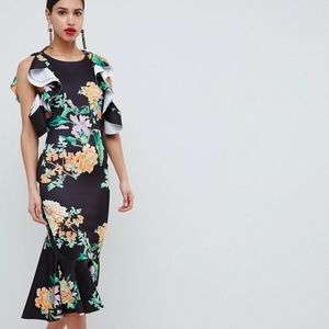 Floral scuba dress